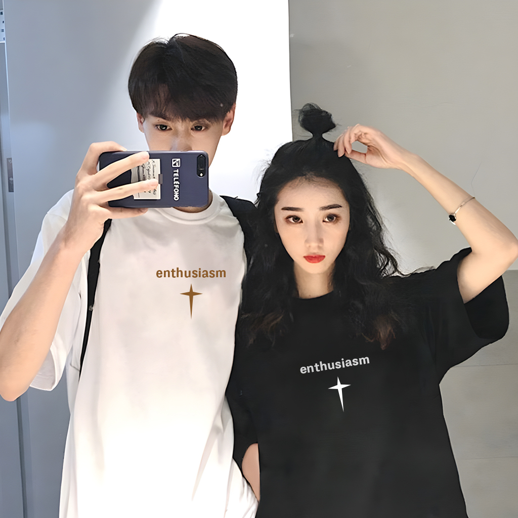 Áo phông unisex Enthusiasm BeeZ áo thun nam nữ form rộng chất cotton AP15