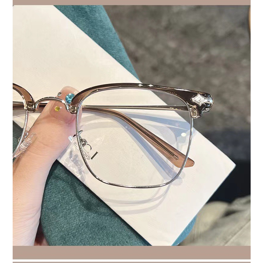 Gọng kính nam nữ kim loại vuông cao cấp nhiều màu sắc 2173