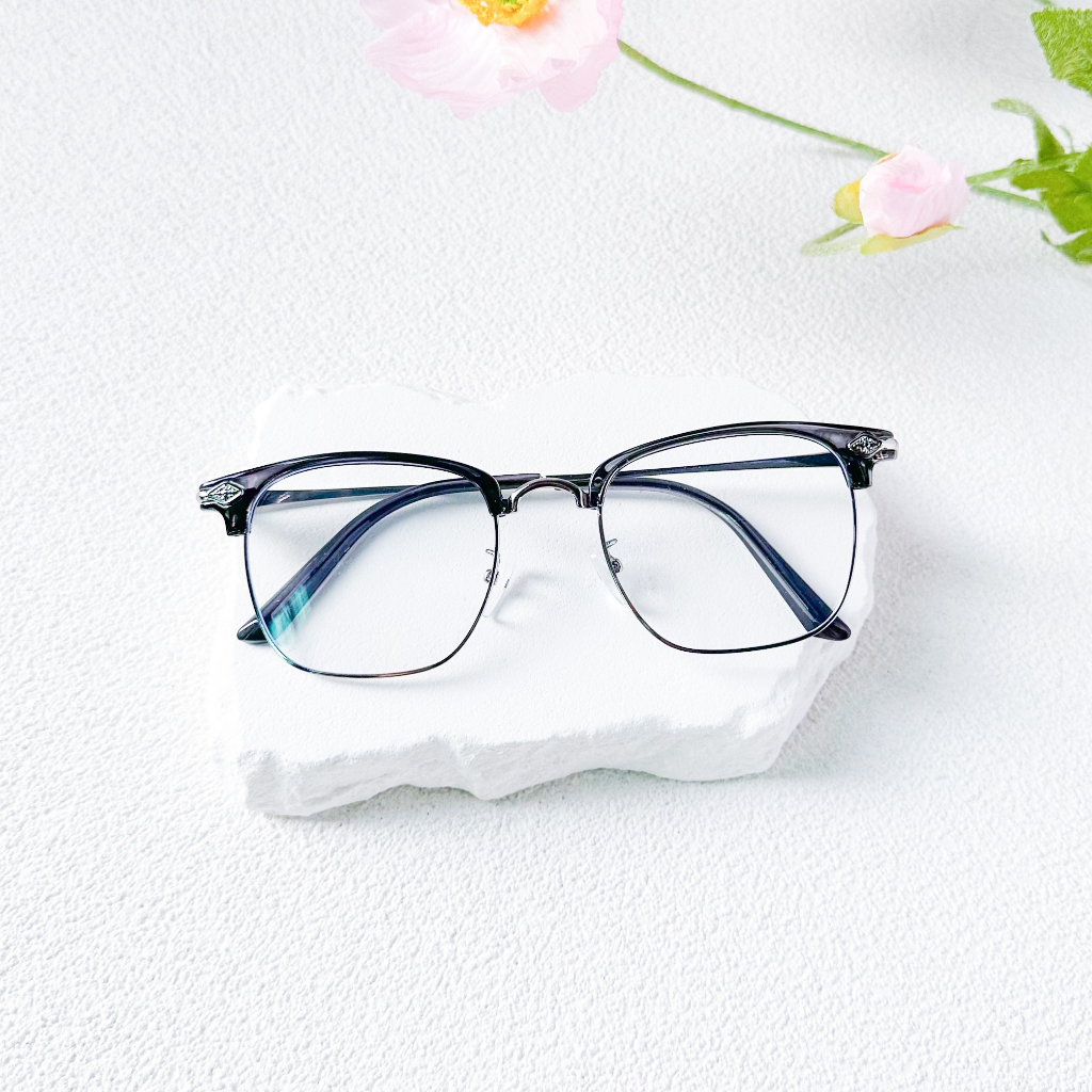 Gọng kính nam nữ kim loại vuông cao cấp nhiều màu sắc 2173