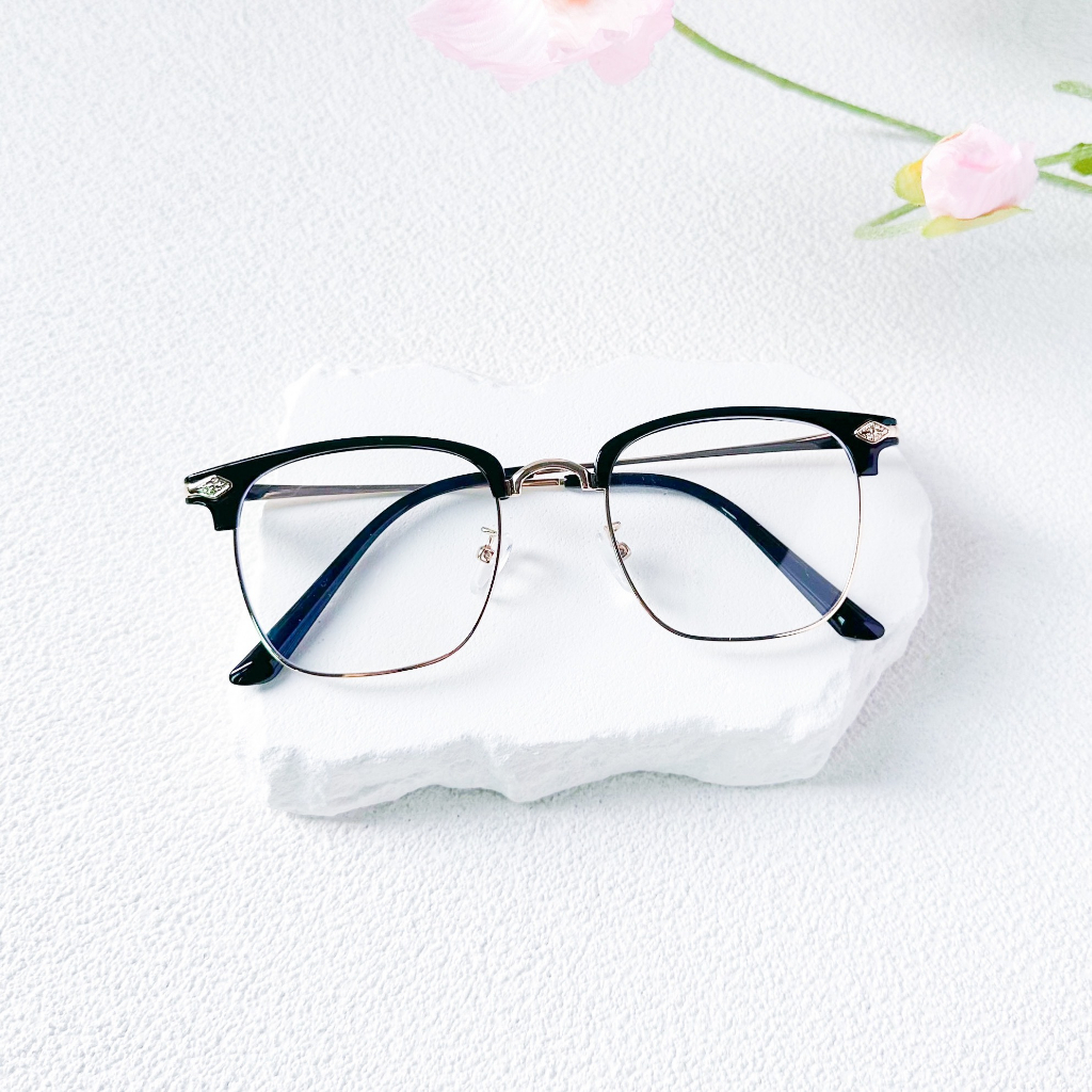 Gọng kính nam nữ kim loại vuông cao cấp nhiều màu sắc 2173