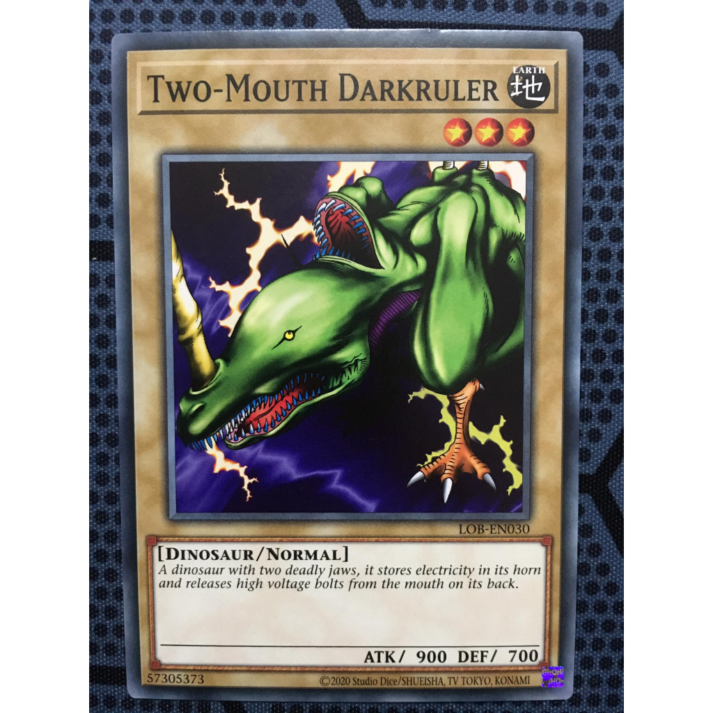 Bài yugioh thời đầu duel monster - Two-Mouth Darkruler - LOB-EN030 - Common Unlimited (25th Reprint)