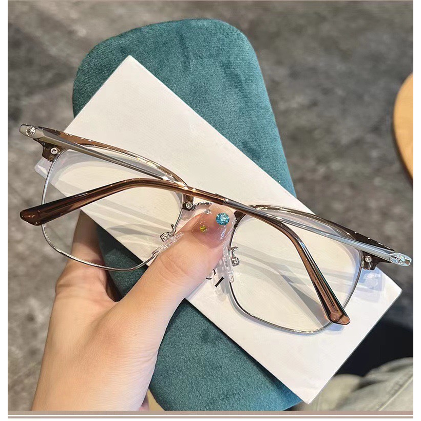 Gọng kính nam nữ kim loại vuông cao cấp nhiều màu sắc 2173