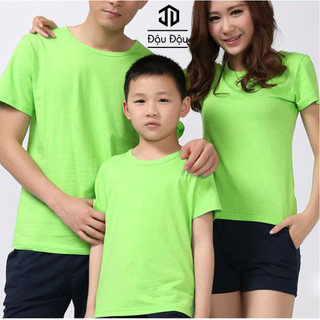 Áo Thun Cho Cả Gia Đình ĐẬU ĐẬU Màu Xanh Chuối