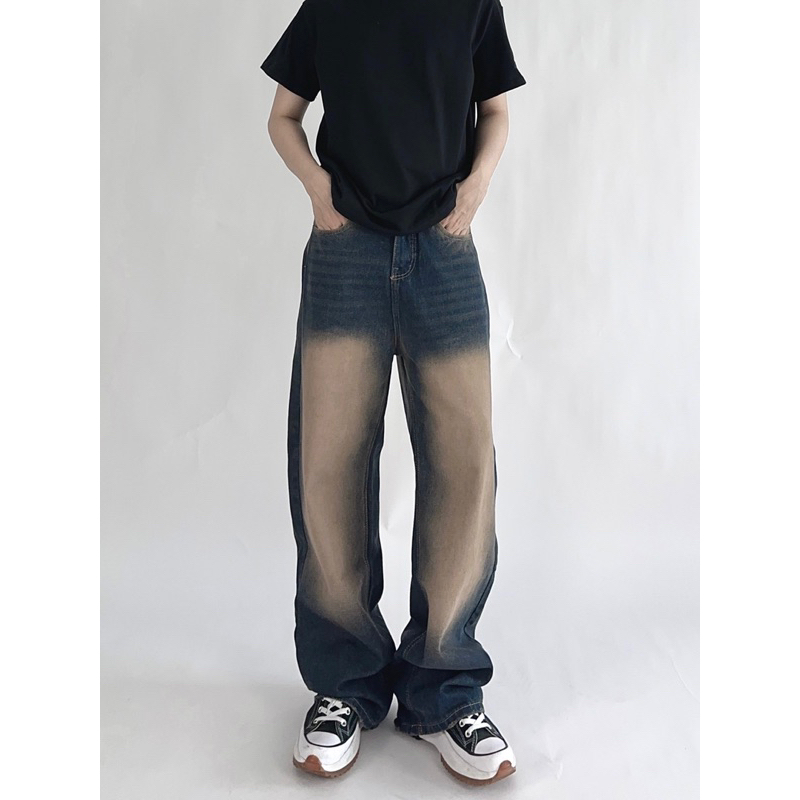 Quần jeans ống rộng