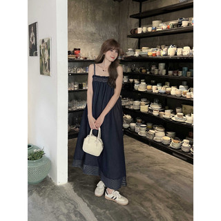Váy maxi denim 2 dây dáng suông siêu xinh | KONA DRESS | Secodee