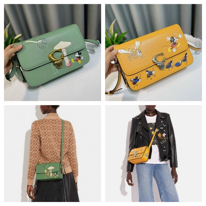 DISNEY x COACH STUDIO MICKEY MOUSE da thật sang chảnh