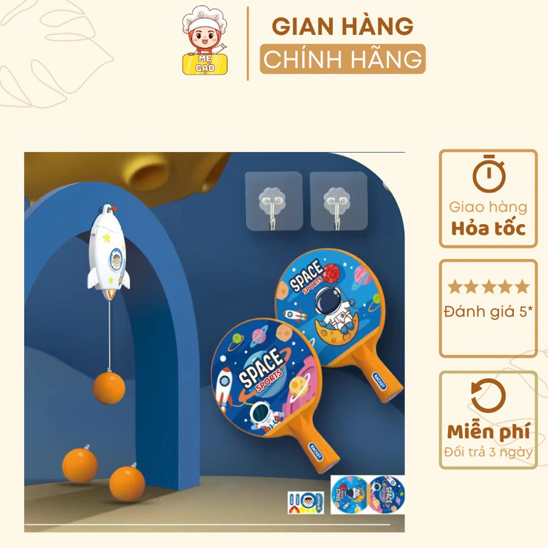Bộ đồ chơi bóng bàn treo tường PHI HÀNH GIA chất liệu nhựa ABS cao cấp bền màu an toàn với trẻ - MẸ GẠO