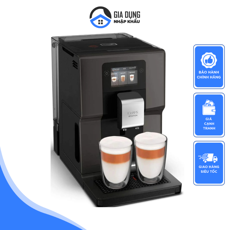 Máy Pha Cà Phê Tự Đông Krups EA872B, Công Suất 1450W, Bình Chứa 2.3L, Made in France, BH 12 Tháng