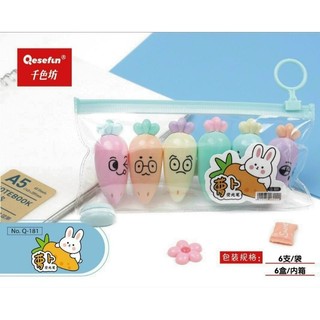 sét 6 bút nhớ dòng mini hình củ cà rốt