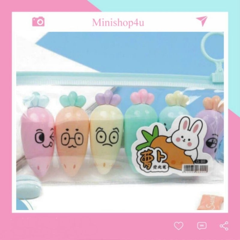 sét 6 bút nhớ dòng mini hình củ cà rốt