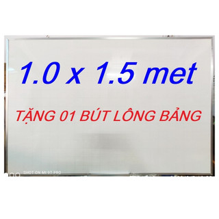Bảng mica trắng viết bút lông 100 x 150cm tặng bút lông & lau bảng