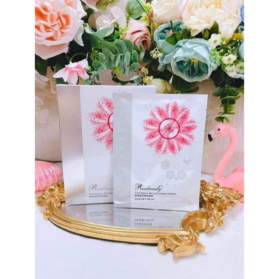 MẶT NẠ YẾN TƯƠI COLLAGEN ROSEBEAUTY - MẪU MỚI 2022