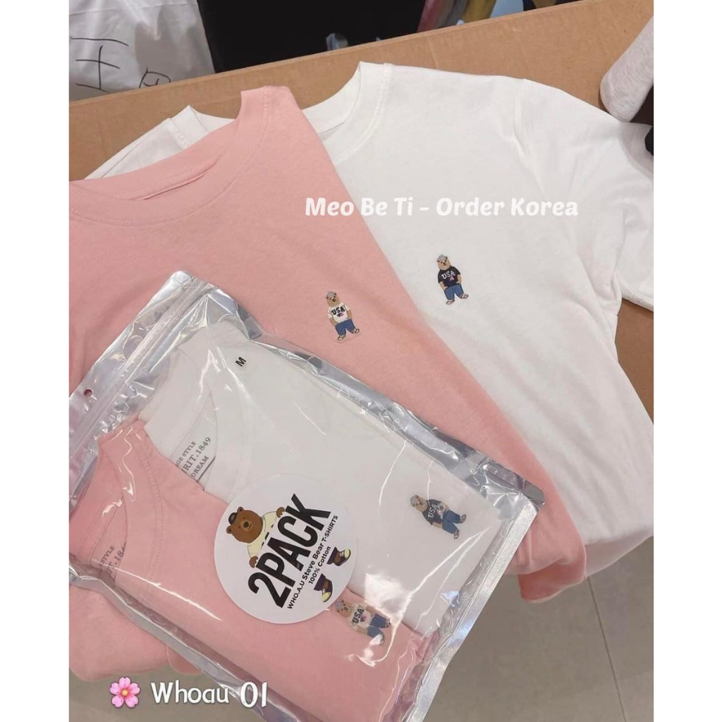 Set 2áo phông gấu nhỏ