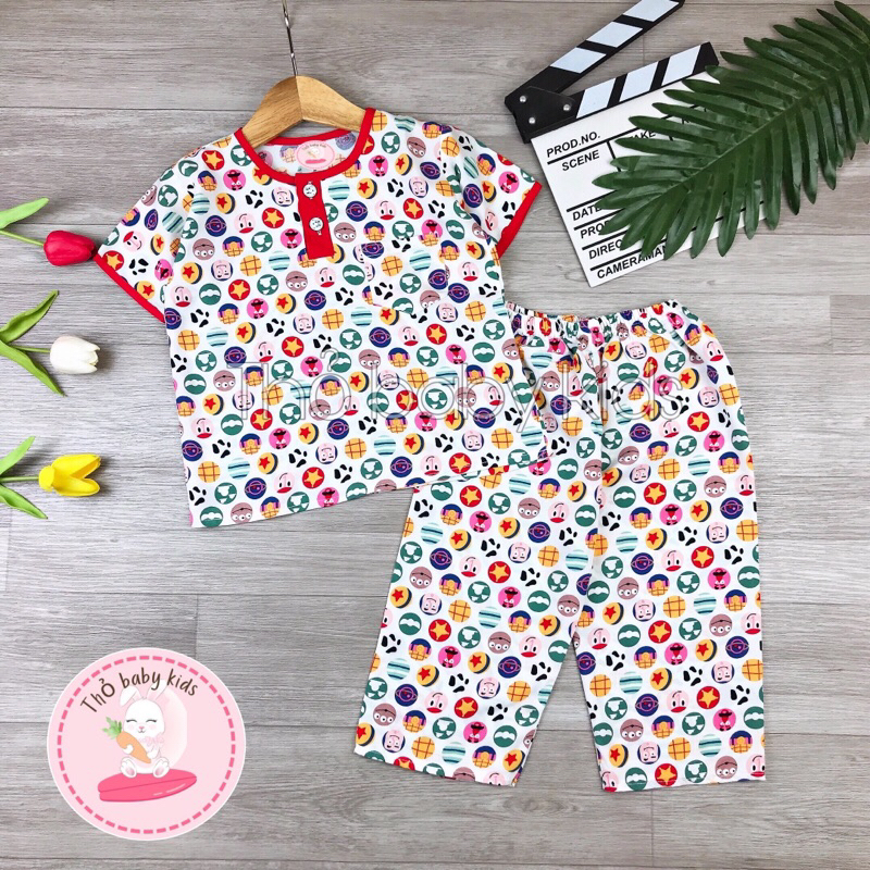 Bộ lanh/tole/tôn bé trai tay ngắn quần dài thỏ baby kids