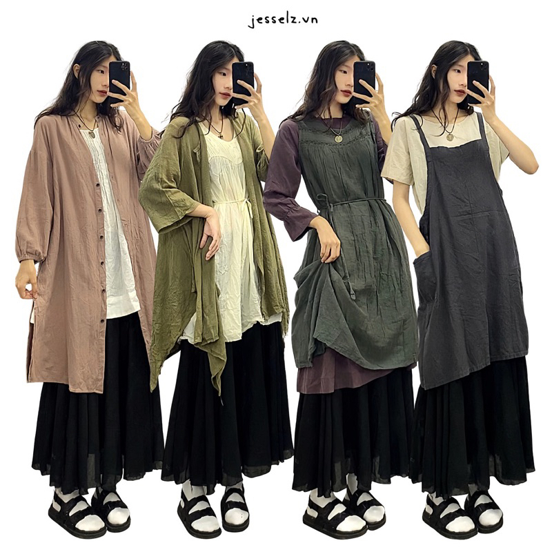 Set đầm xô, chân váy