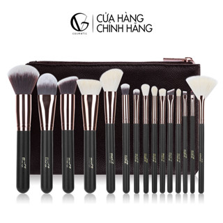 Bộ Cọ Trang Điểm Chuyên Nghiệp msQ Cao Cấp 15 Cây GUVIET Kèm Bao Da