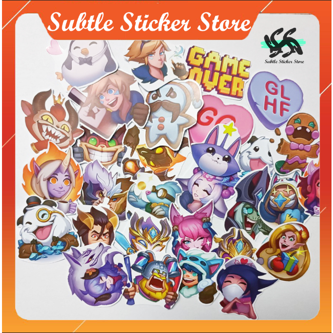 Set Sticker Emoji Lol /League of Legends - Liên Minh Huyền Thoại dán trang trí vali, điện thoại, laptop.siêu đẹp