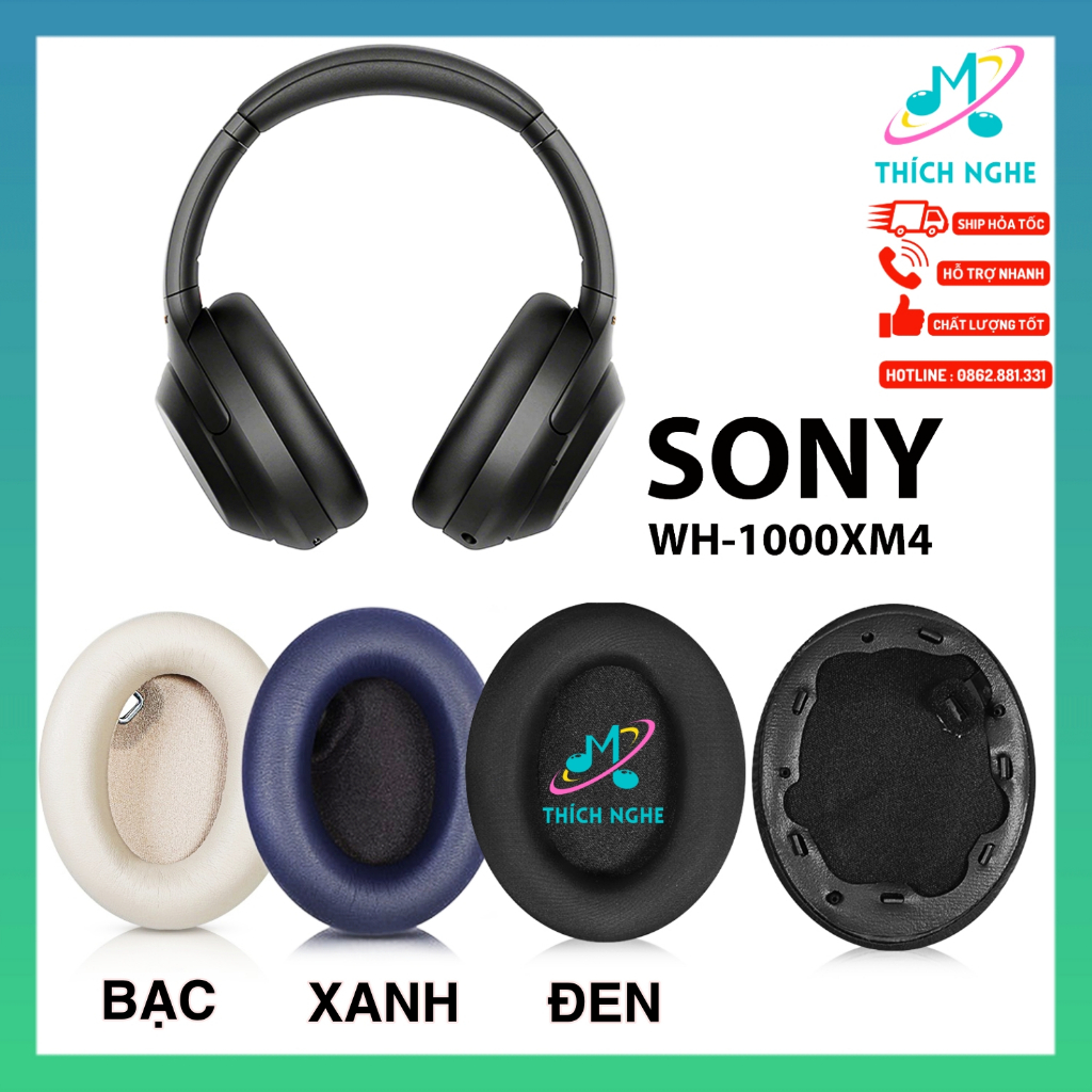 Đệm mút Earpad thay tai nghe Sony WH-1000XM4 WH 1000XM4 - Thích Nghe Nhạc