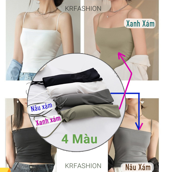 Áo bra nữ hai dây có mút 2 Dây Quây lót ngực áo ống KR1019 mặc trong VEST Krfashion cao cấp croptop ngắn Hàn Quốc