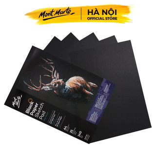 Giấy đen mont marte a5/a4/a3 140gsm 25 tờ