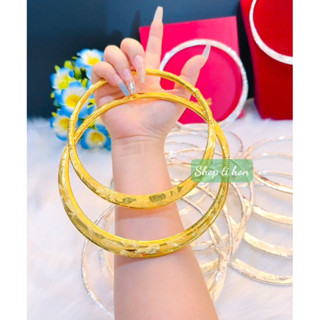  Kiềng cưới bản dẹt chạm hoa văn chạm rồng phụng khoá vặn làm thủ công từ bạc mạ vàng 24 mẫu mới về giao chạm ngẫu nhiên  