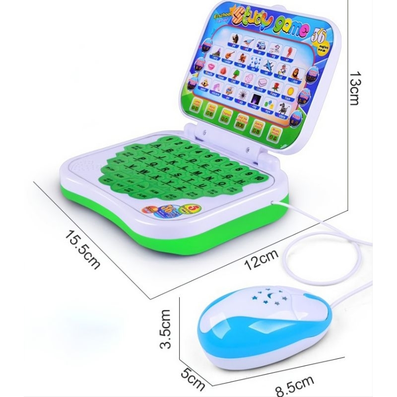 Laptop đồ chơi máy tính đồ chơi cho bé bản màu HỒNG