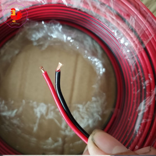 Dây điện đôi đỏ đen lõi đồng mềm 22AWG