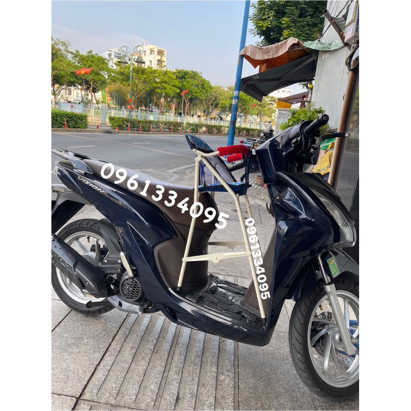 Ghế ngồi xe máy cho bé xe Vision. Mio.Vario. Click. Luvias. Janus. Ghế xếp gọn