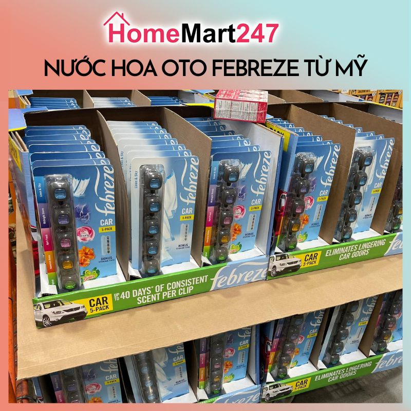 NƯỚC HOA Ô TÔ FEBREZE CHÍNH HÃNG TỪ MỸ, NHIỀU MẪU MỚI 2023