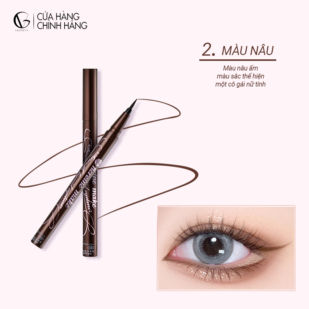 Bút Kẻ Mắt KISSME Dạng Nước Lâu Trôi Không Lem Chống Nước Dung Tích 0,4ml