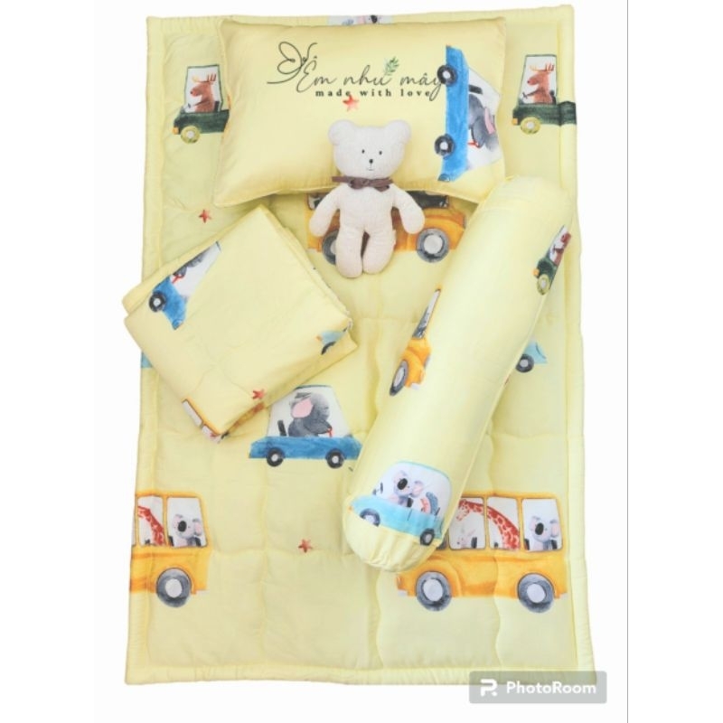 Set Nệm + Gối Nằm Tencel 40s nằm cho bé sơ sinh và bé nhỏ