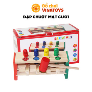 Đồ chơi cho bé đập chuột mặt cười vui nhộn đồ chơi gỗ thông minh VINATOYS