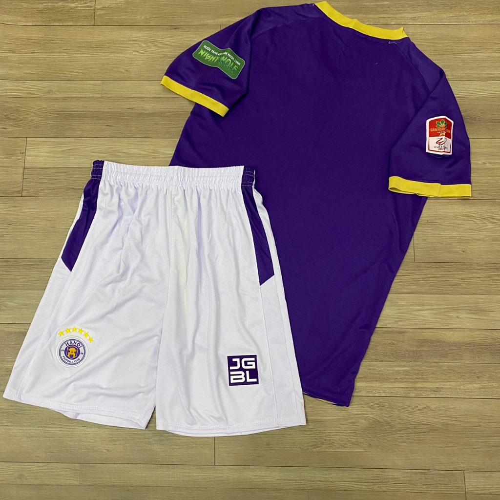 Bộ quần áo bóng đá CLB Hà Nội tím FLG VL2023