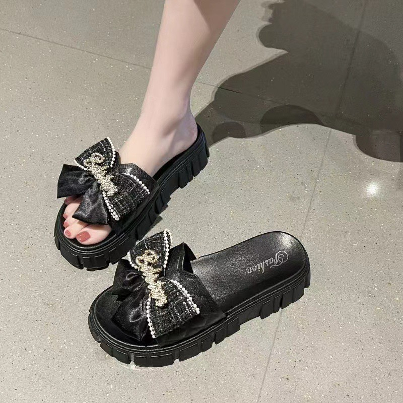 2023 kiểu mới dép nơ mùa hè phiên bản Hàn Quốc dép bánh mì