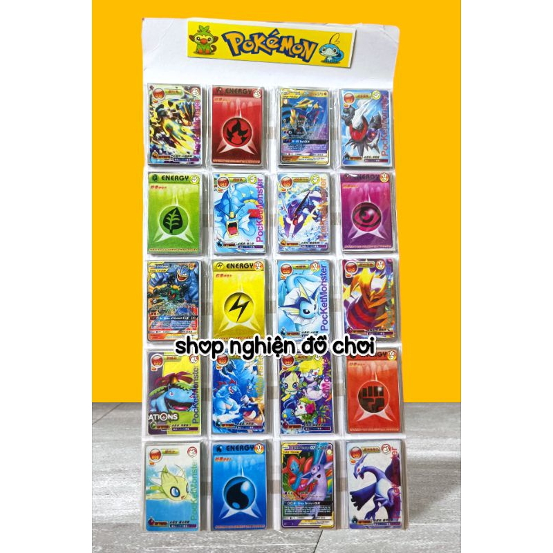 VỈ 200/ 300 thẻ bài Pokemon mini size 3.5 x 4.5.