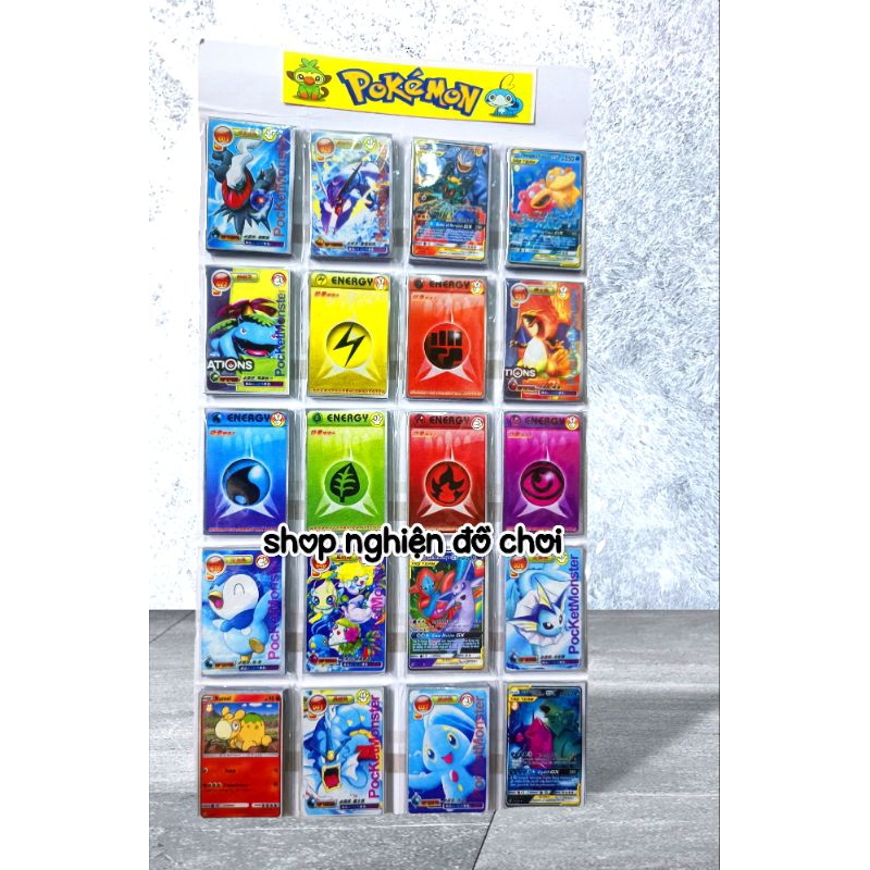 VỈ 200/ 300 thẻ bài Pokemon mini size 3.5 x 4.5.