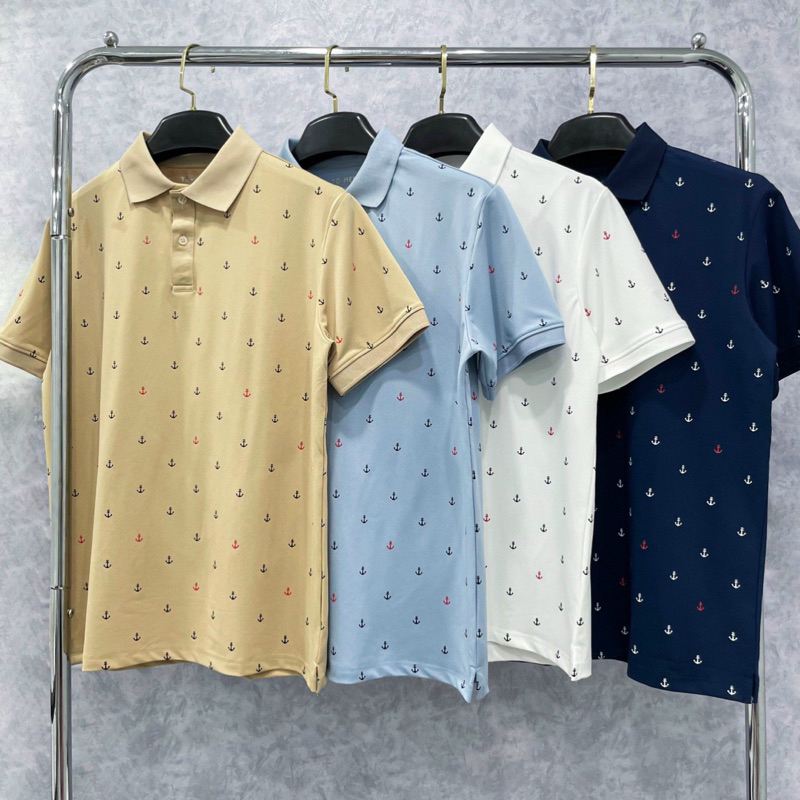 ÁO THUN POLO THÊU HOẠ TIẾT MỎ NEO - THUN CÁ SẤU PLTN