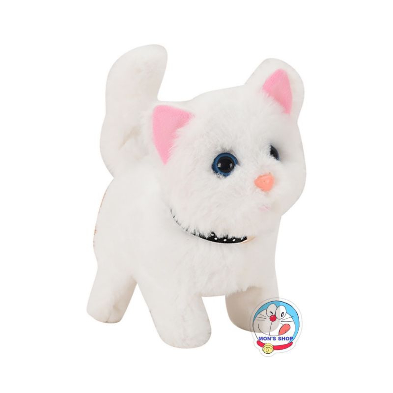 Đồ chơi mèo bông biết chạy biết kêu meo meo