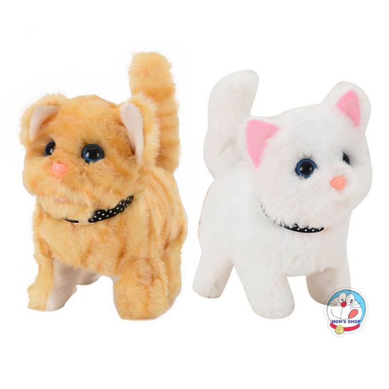 Đồ chơi mèo bông biết chạy biết kêu meo meo