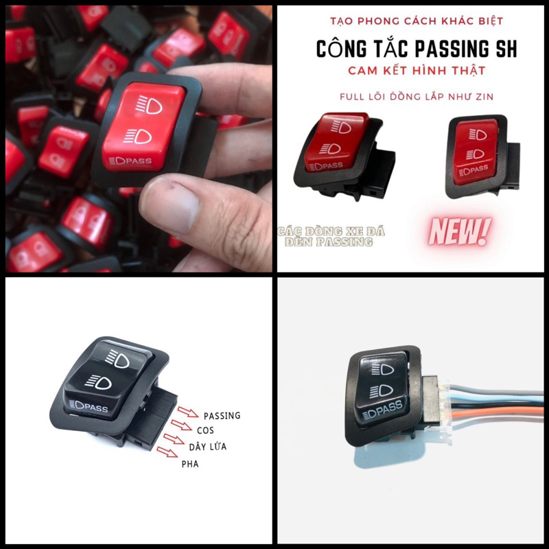 Nút công tắc passing wave 110 50cc 50 100, winner x v1, vision, sh, future led, ab 2023 2022 2021