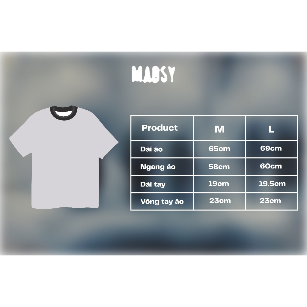 Áo Thun ESPINE MADSY TEE, MADSY, Chất Liệu 100% Cotton Màu Trắng