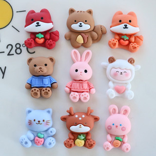 Charm sticker hình con vật , kẹp tóc DIY, toploader, Jibbitz, ốp lưng điện thoại, dán bình nước