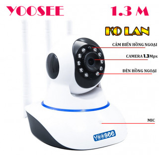 Camera IP Yoosee Wifi không dây 3 anten có Lan