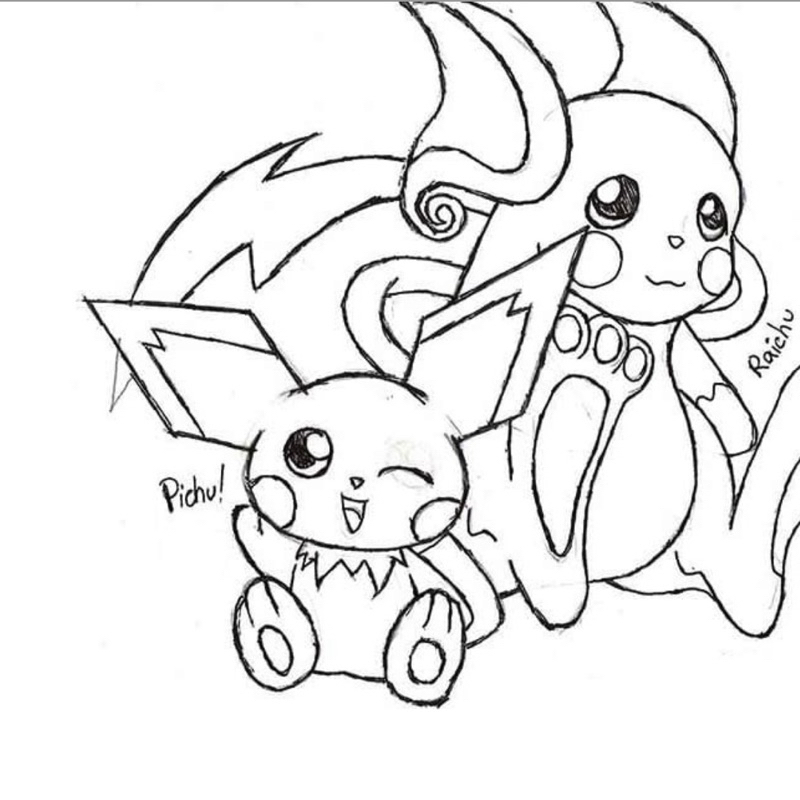 Pichu Pokemon - Set 10 Tờ Tranh Tô Màu Kích Thước A5 A4 Dành Cho Màu Sáp, Màu Chì - TRANH TÔ MÀU COLOR LAND