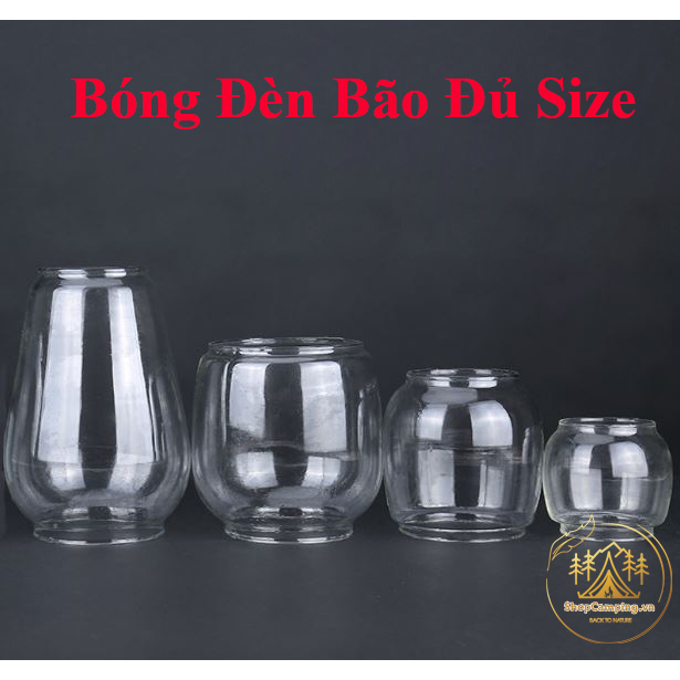 Bóng đèn bão, chụp đèn thủy tinh