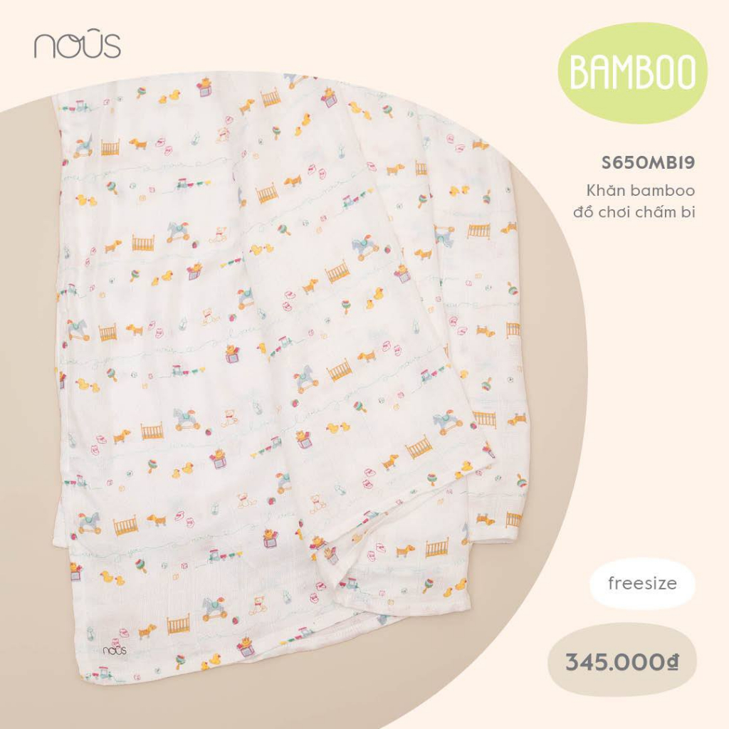 KHĂN TẮM Bamboo của Nous chất liệu mềm, mát