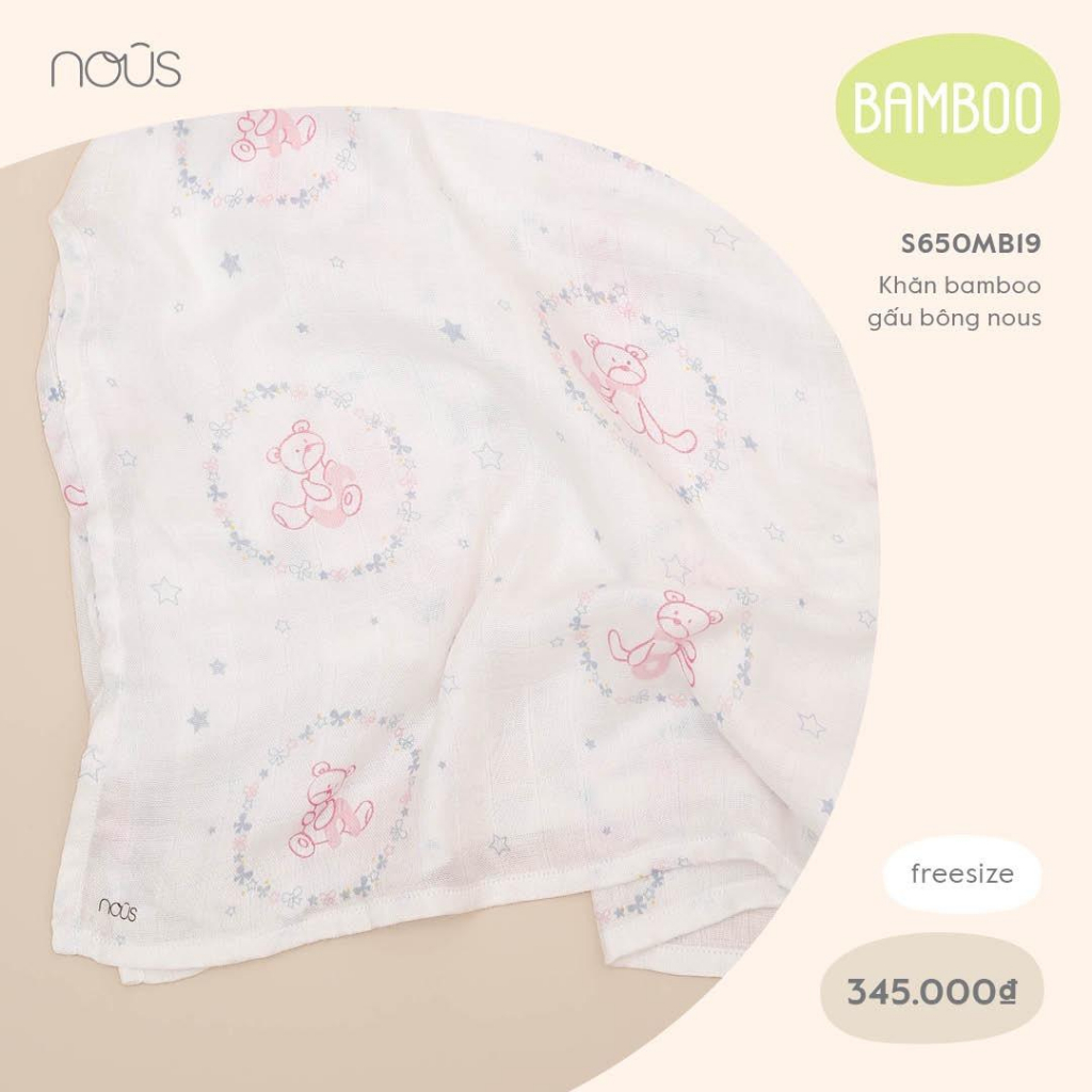 KHĂN TẮM Bamboo của Nous chất liệu mềm, mát