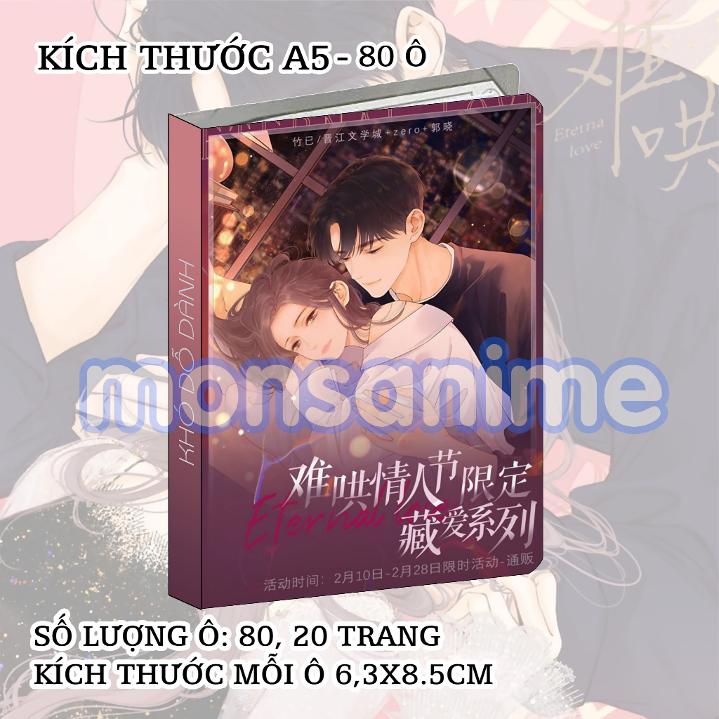 Album A5 đựng card Khó dỗ dành 80 ô sổ binder manhua anime manhua sưu tập