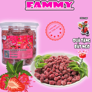Mứt dâu tây, kẹo dâu tây 400g FAMMY loại 1, đồ ăn vặt Hà Nội thơm ngon bổ rẻ