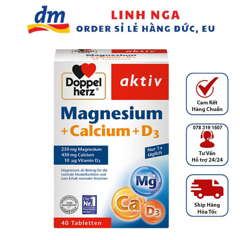 Viên uống bổ sung Magie canxi D3 ngừa loãng xương - Số 1 tại Đức